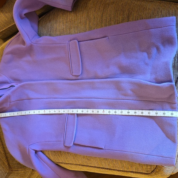 NWT JCREW Cocoon Jacket Womens Size 8 Purple Italian Stadium Cloth Wool. A-6 - Picture 5 of 9